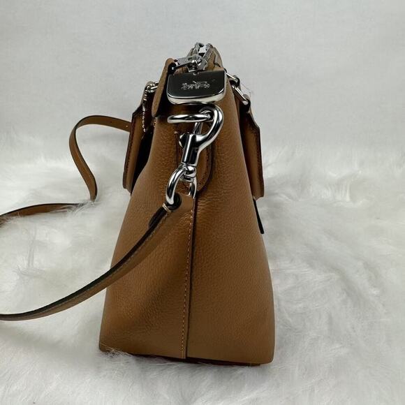 Coach Georgia Satchel Crossbody Handbag In Leather/Light Saddle CR156 NWT - Picture 2 of 10